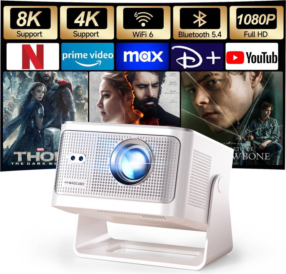 Mini Projector 4K 8K Support