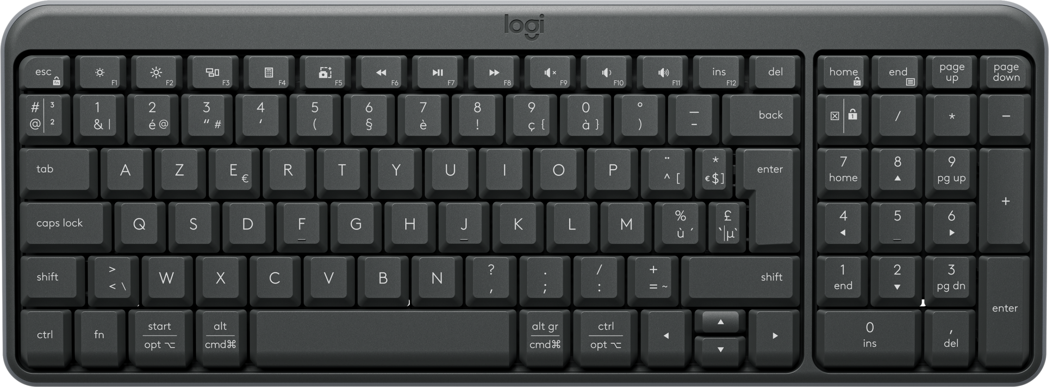 Logitech K250 Bluetooth Compact Keyboard Graphite