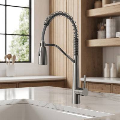 Everstein Commercial Style 2-Function Single Handle Kitchen Faucet