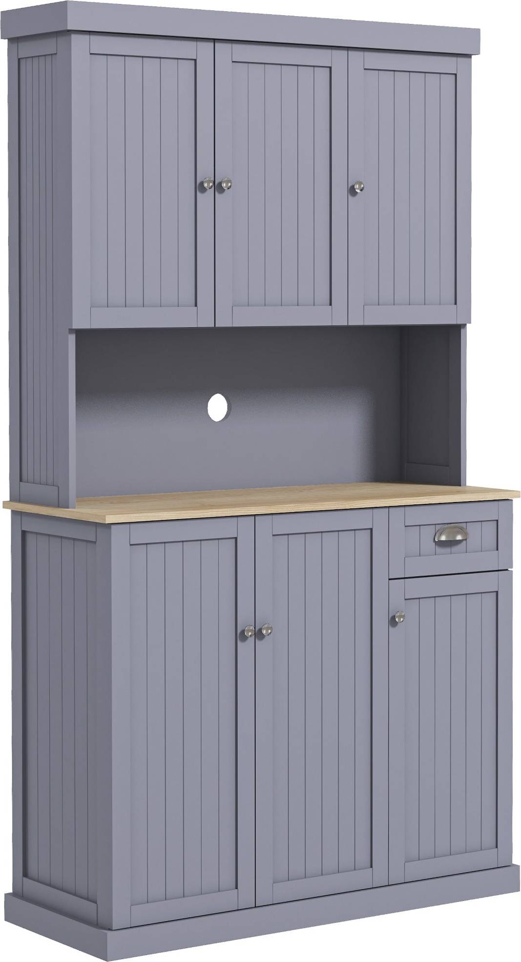 Homcom Kitchen Cupboard With Adjustable Shelves