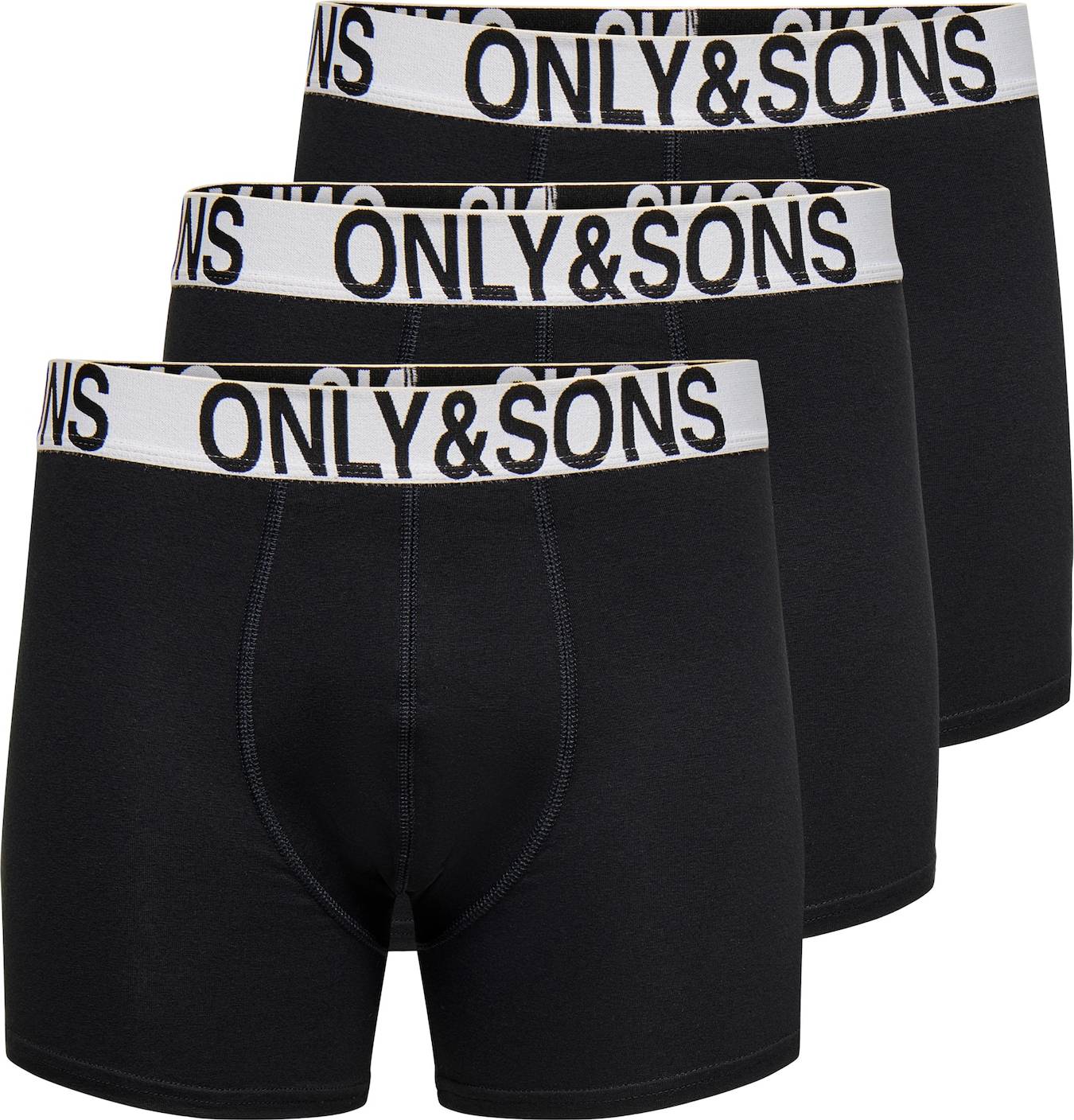 Only & Sons Onsbasic Solid Boxer Boxershorts 3-Pack Sorte