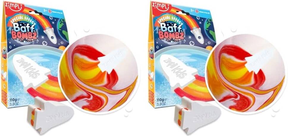 Zimpli Kids Rocket Bath Bomb 2-Pack
