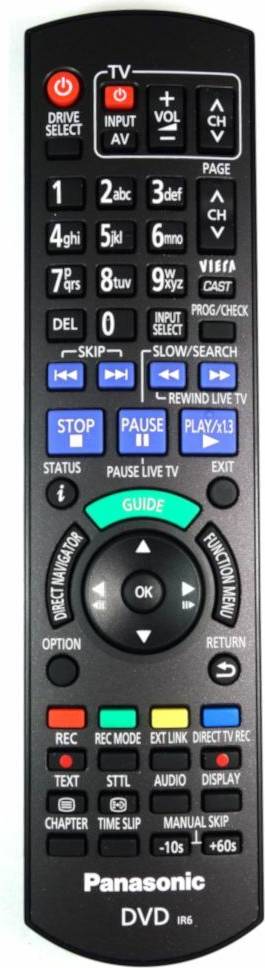 Panasonic DVD Recorder Remote Control
