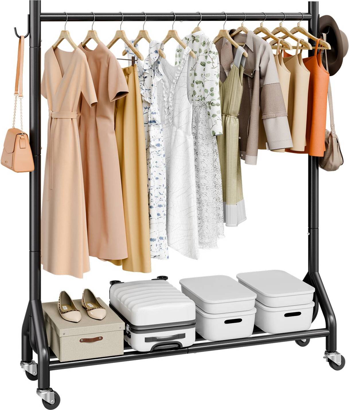 Clothing rack VEVOR Rolling Garment Rack Clothes Rack