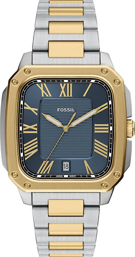 Crosby Rectangular Blue Dial Watch FS6161