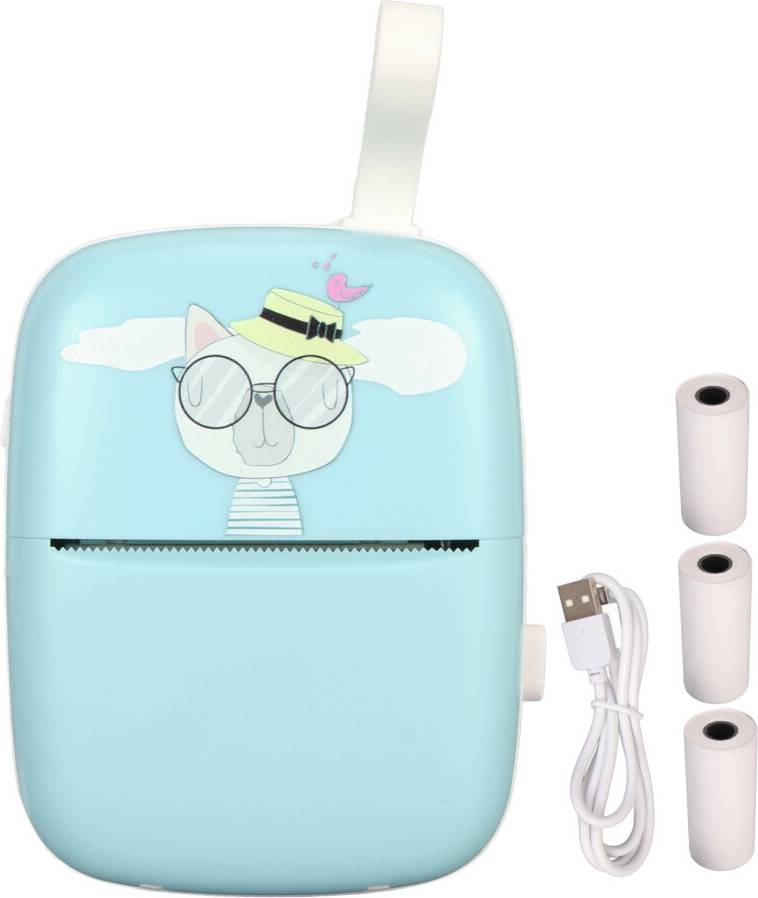 Mini Inkless Thermal Printer - Light Blue