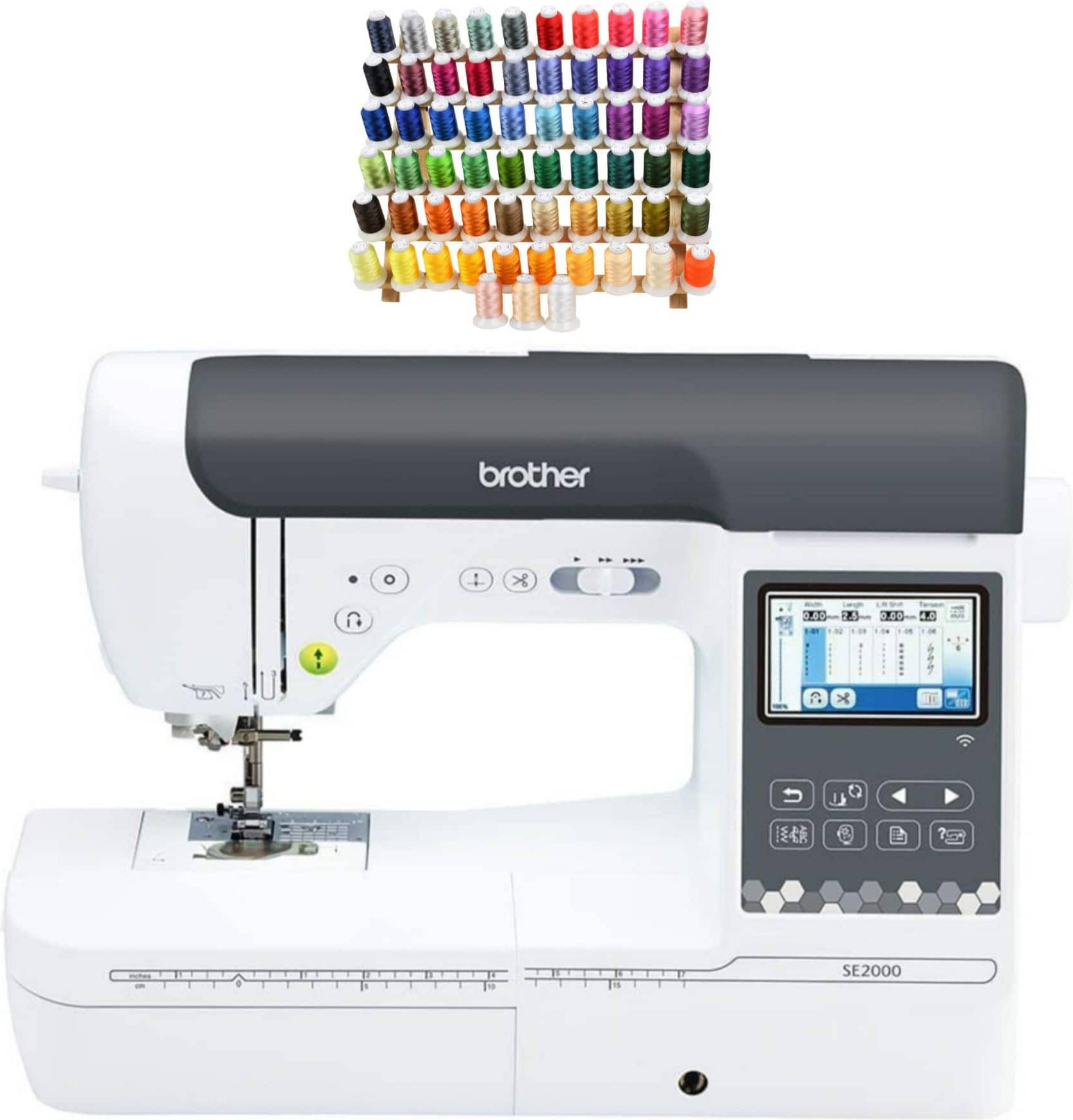 Brother embroidery machine Brother SE2000 Computerized Sewing Embroidery Machine Thread Set