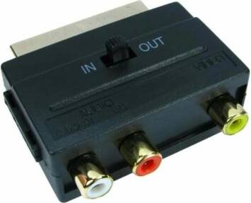 Scart adapter Ex-Pro Switchable 3 Rca Phono To Scart Adapter Block