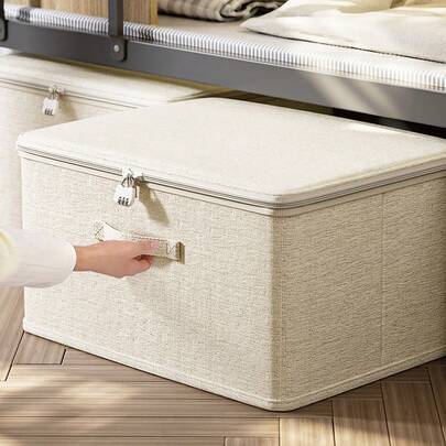 Shein Linen Foldable Storage Large Capacity Box & Basket