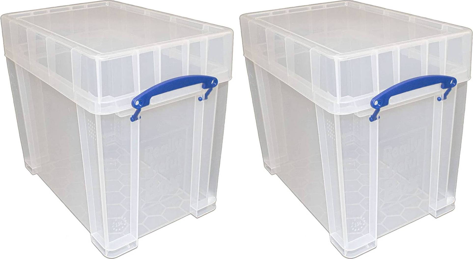 Really useful box Really Useful 19 Liters Transparent Container 2 Pack Storage Box 2pcs