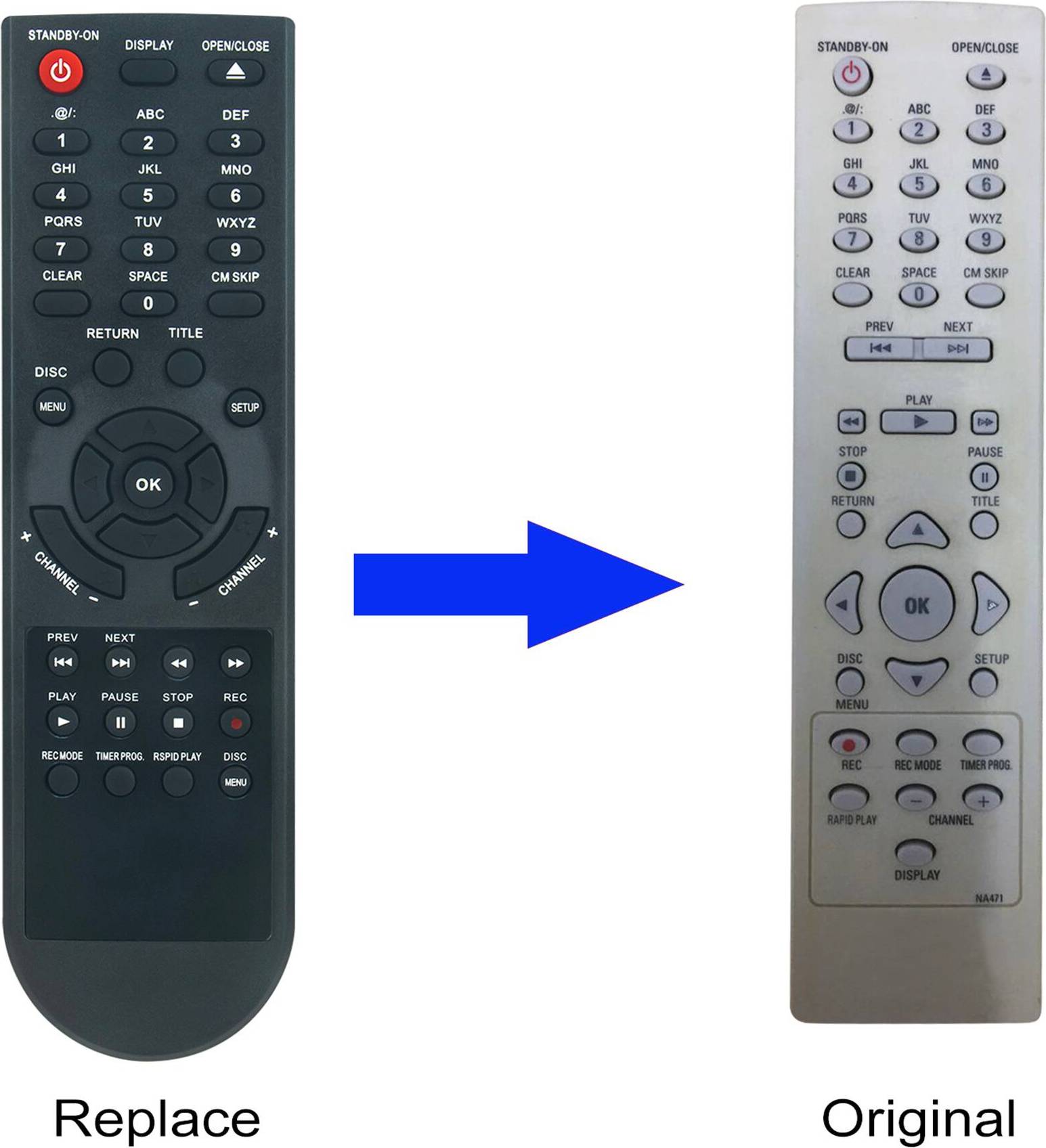 Allimity NA471 Replacement Remote Control