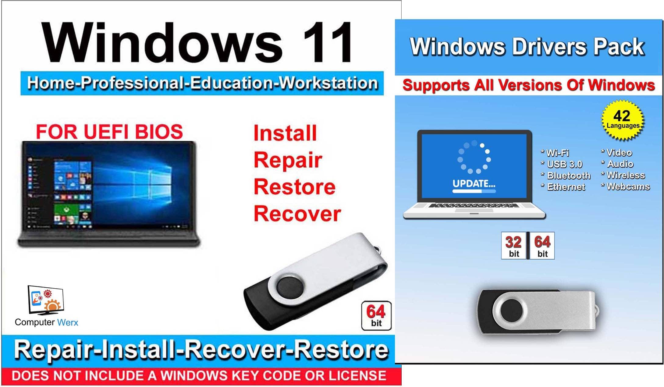 Microsoft windows 11 Microsoft Computer Werx Windows 11 All Versions 64 Bit Repair Recover