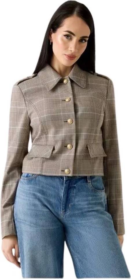 Guess Jackor, Dam, M, Polyester, Rutig Jacka