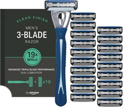 Amazon Men's 3 Blade Razor With 19 Cartridges