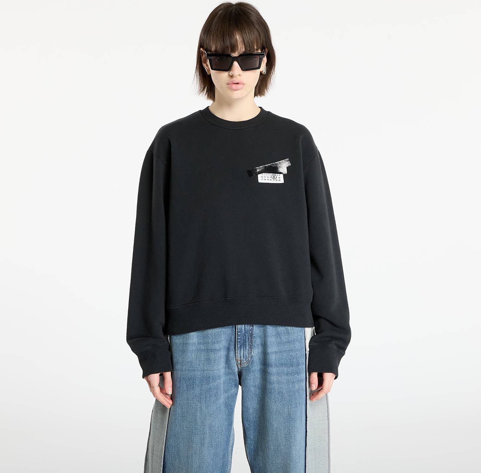 MM6 Rtw Show Sweatshirt Washed - Black