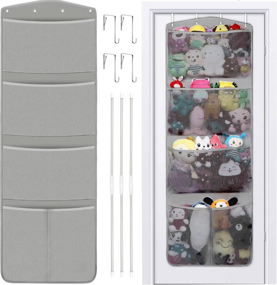 Stuffed Animal Storage with 3 Pockets