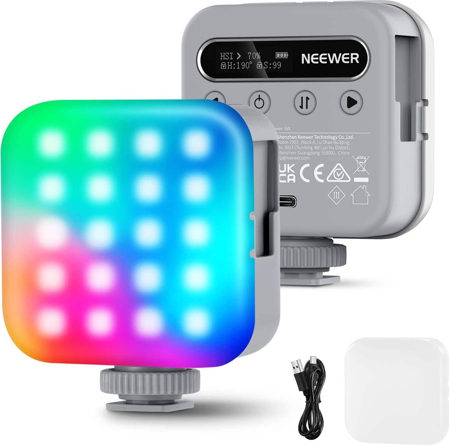 Neewer Magnetic RGB Mini Camera Light