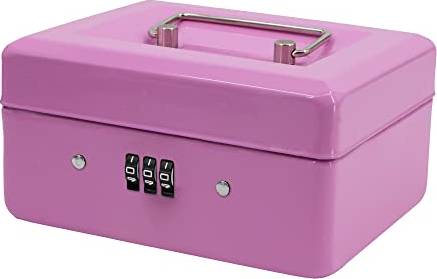 Small lock box 6 Inch Small Security Lock Box with Coin Tray