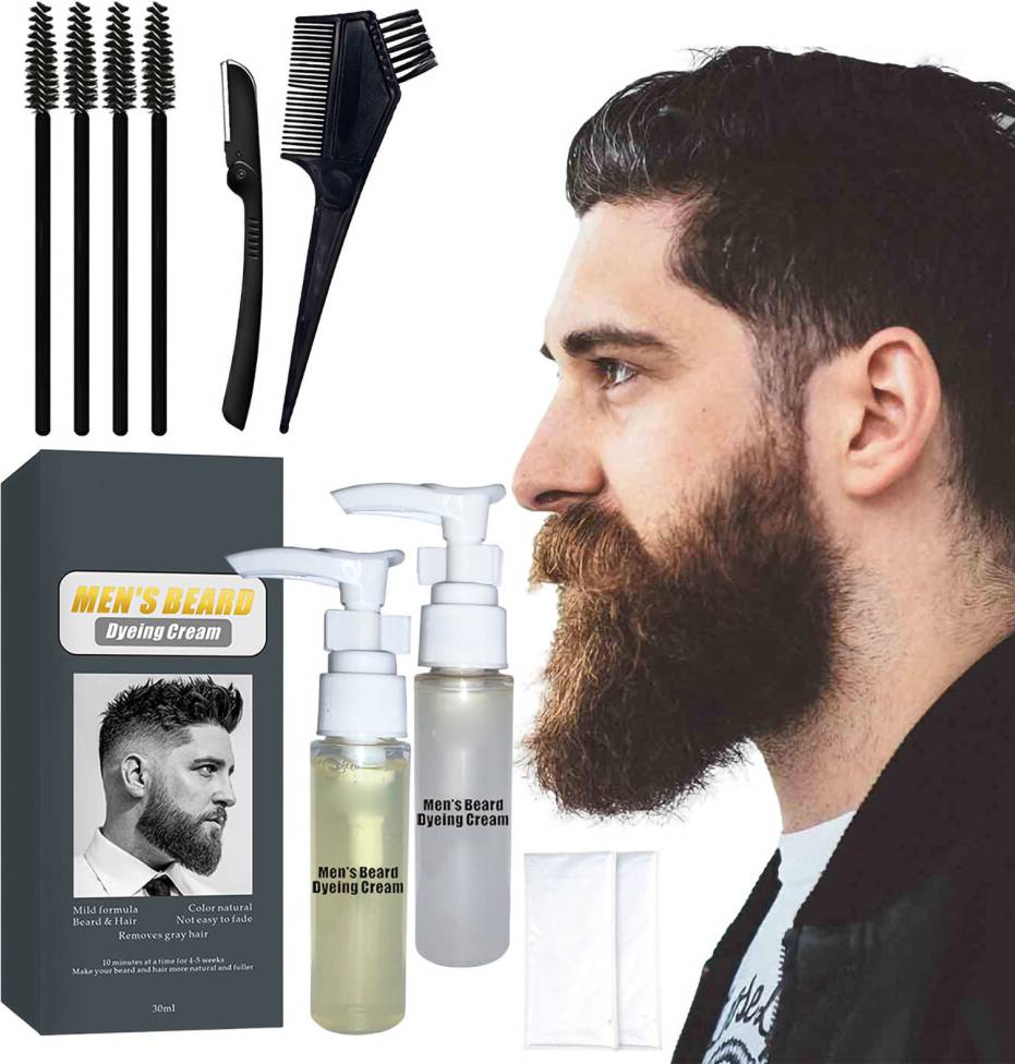 Beard Dye Gentle Formula Gray Coverage Kit