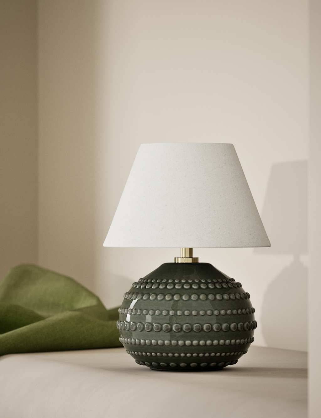 M&S Mini Rio Rechargeable LED Green Table Lamp