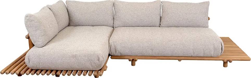 Cane-Line Sticks Hörnsoffa Teak Desert Sand Modulsoffa