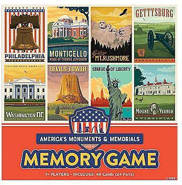 Masterpieces Americas Monuments Memory Matching Game