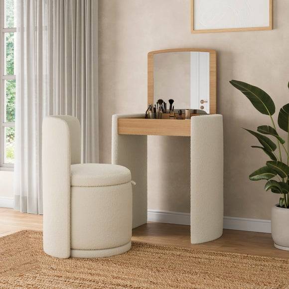Dunelm Boucle Compact Set Dressing Table