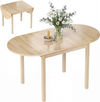 Homcom Foldable Solid Wood Dining Table