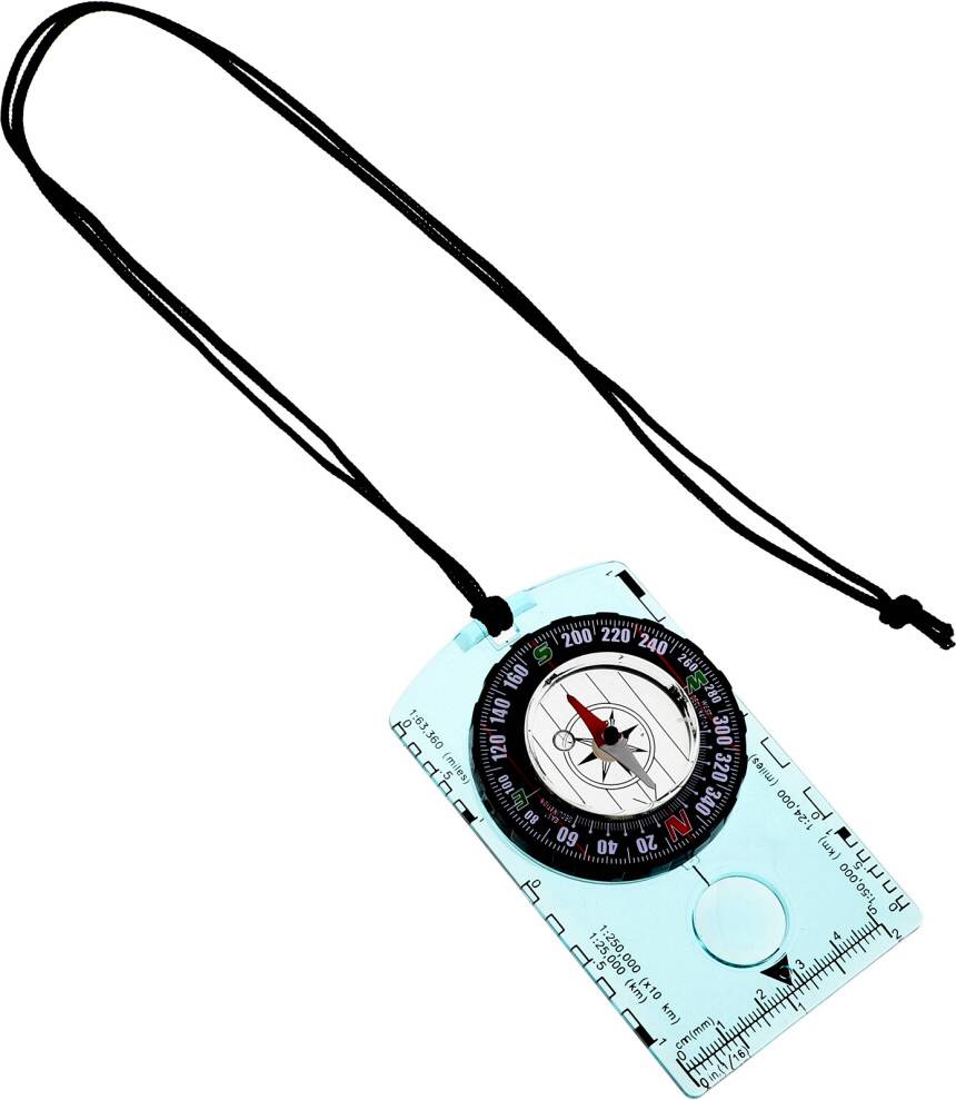 Solustre 2Pcs Multifunctional Navigation Compass With Map Ruler