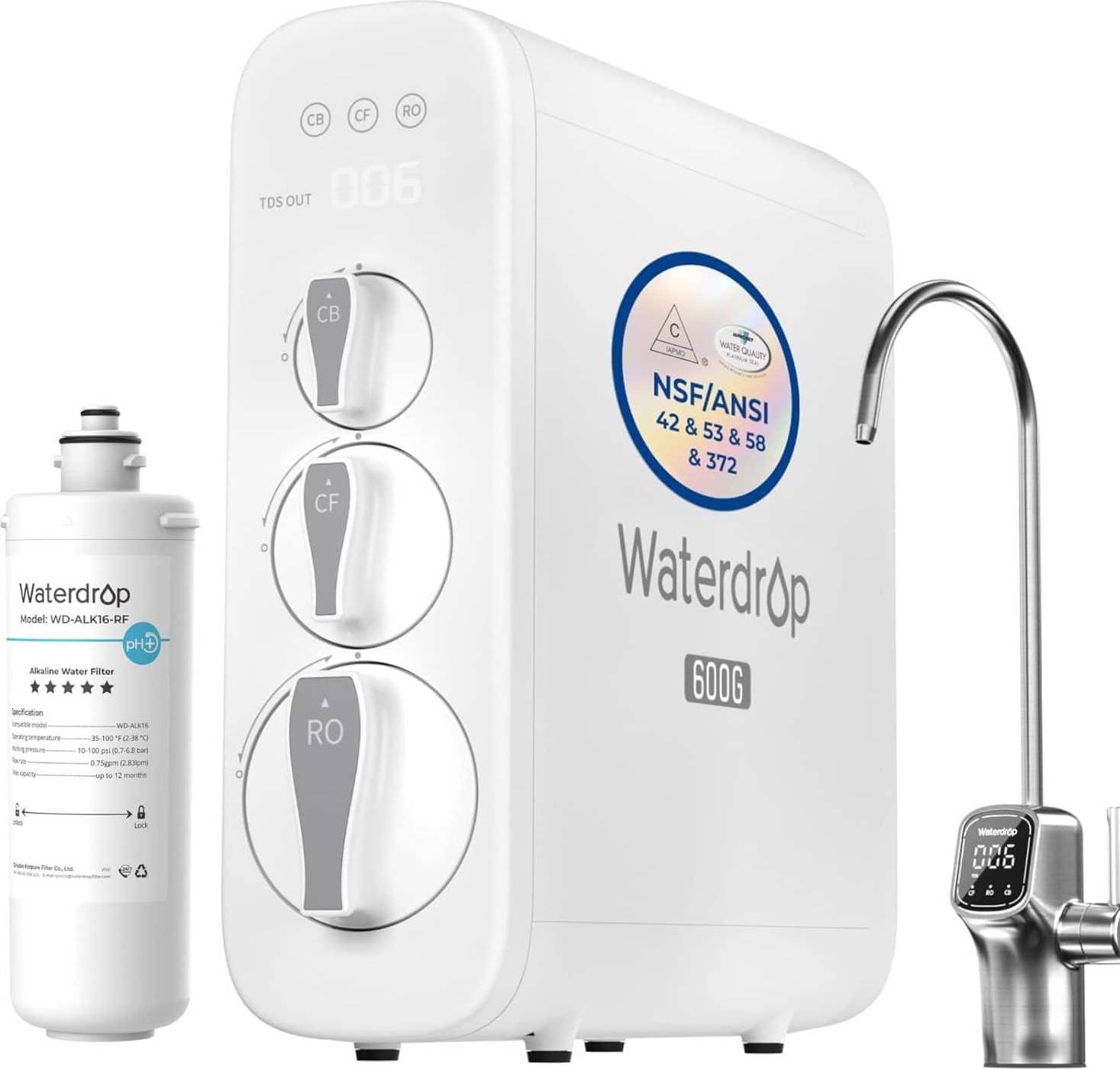 Reverse osmosis water filter system Waterdrop G3P600 Reverse Osmosis System Water Filter