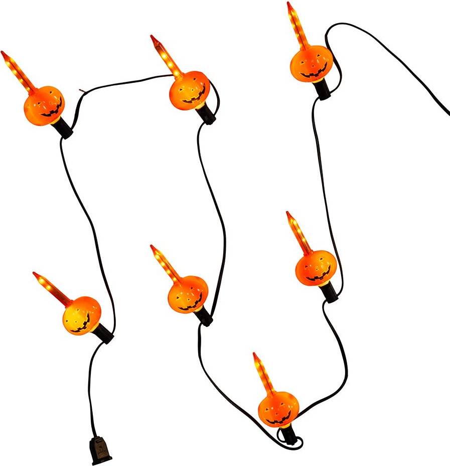 7-Light LED Pumpkin Streaming String Set