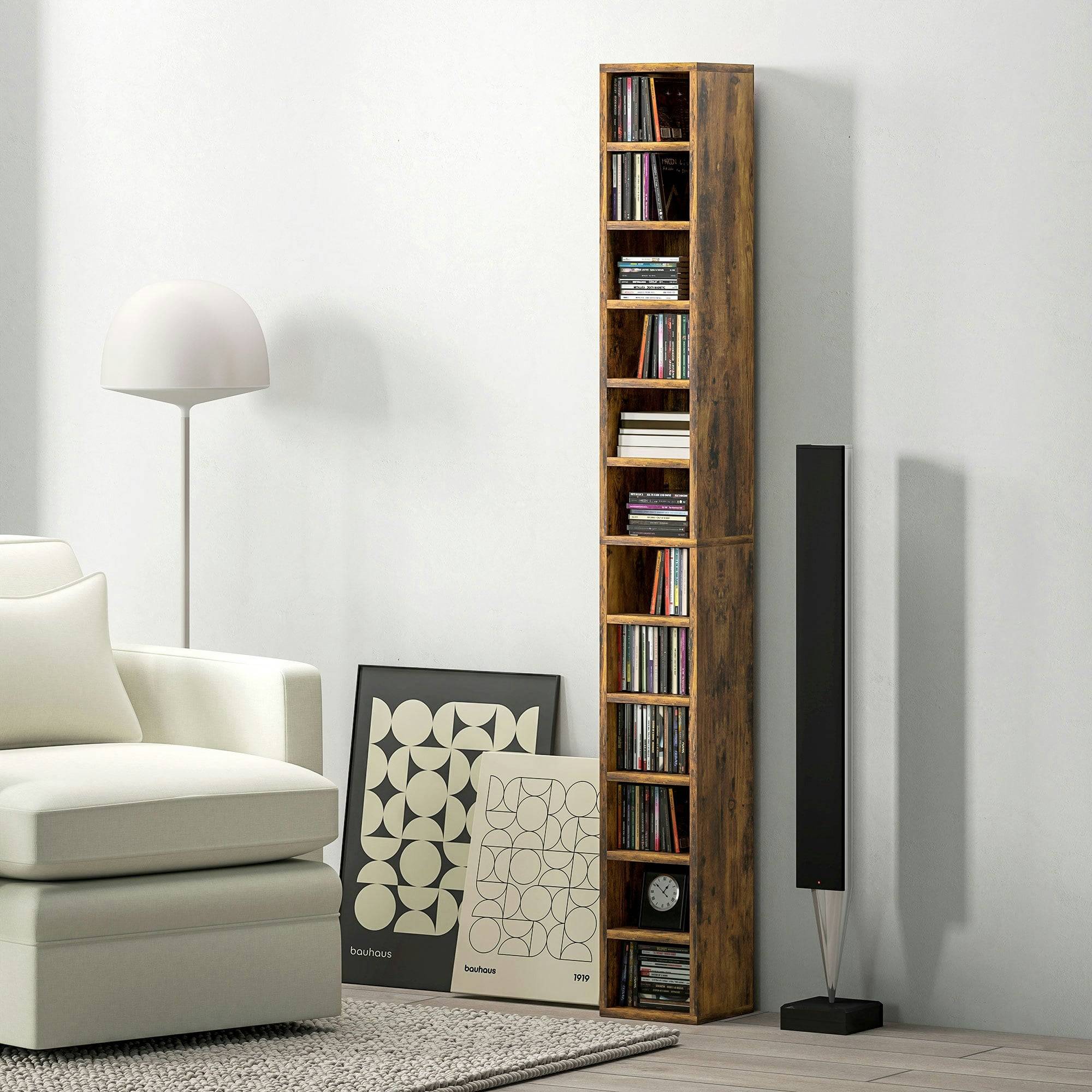 Homcom 204 CD Storage Tower Tall Bookcase