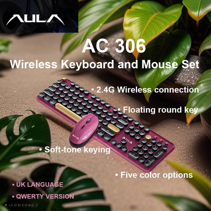 Wireless keyboard and mouse combo Aula AC306 Wireless Keyboard Mouse Combo