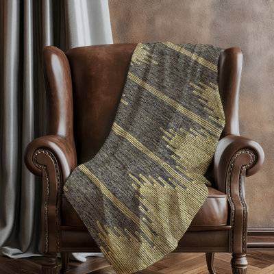 Addison Rugs Modern Throw Blanket Graphite Blankets