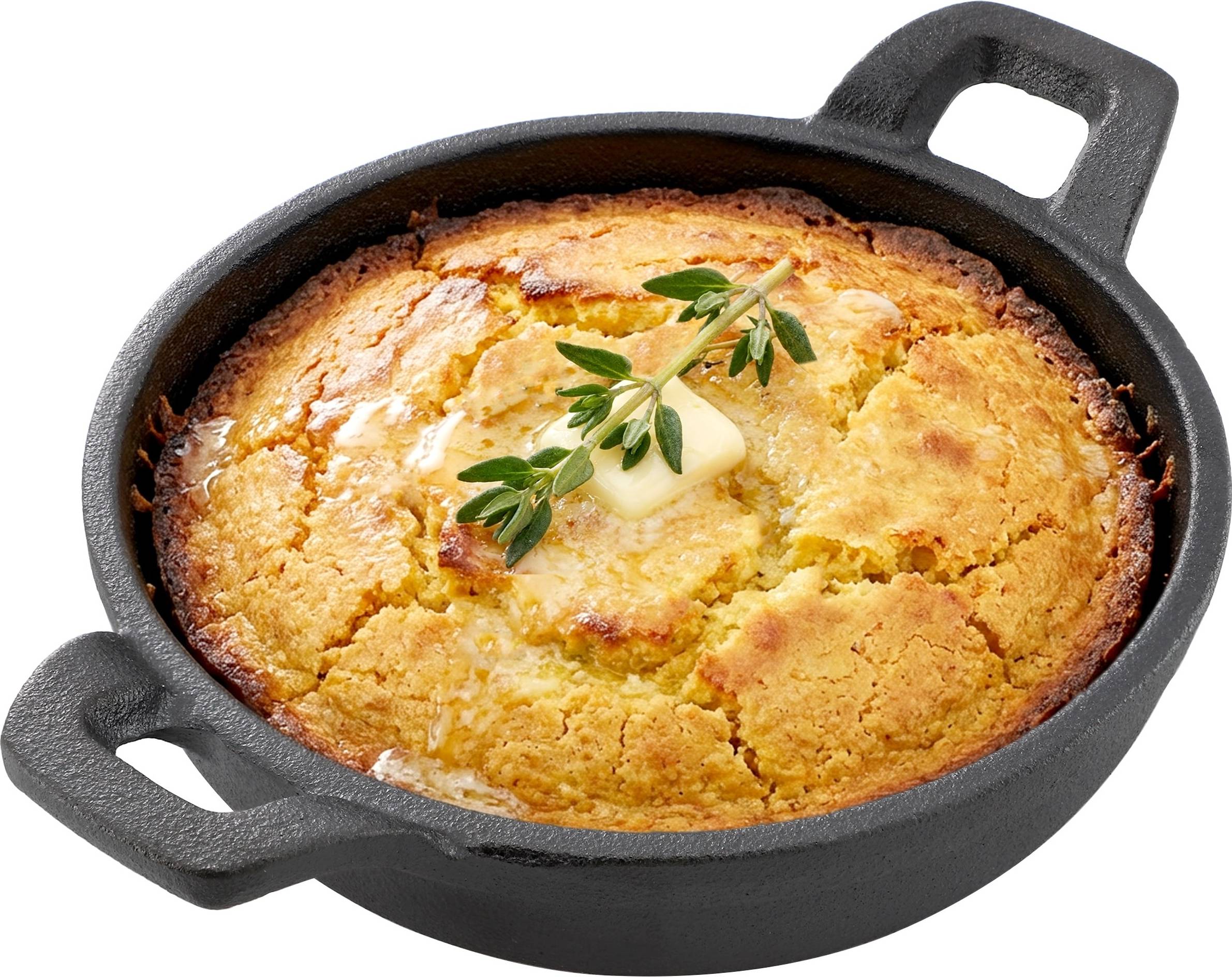 MegaChef 5 Inch Round Cast Iron Frying Pan, 5"