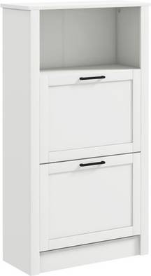 Homcom Modern Cabinet With 2 Flip Drawers Shoe Rack