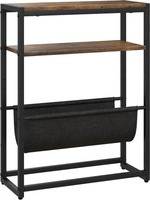 Homcom Narrow Side Table with 3-Tier Storage Small Table