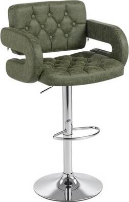 Homcom Adjustable Height Steel Pole Bar Stool