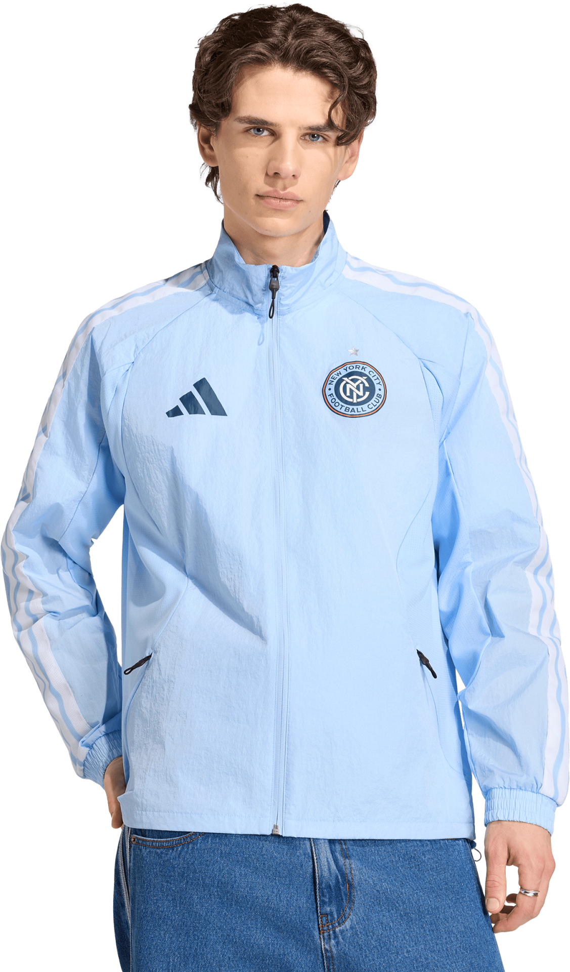 adidas Anthem Raglan Full-Zip Jacket Light Blue