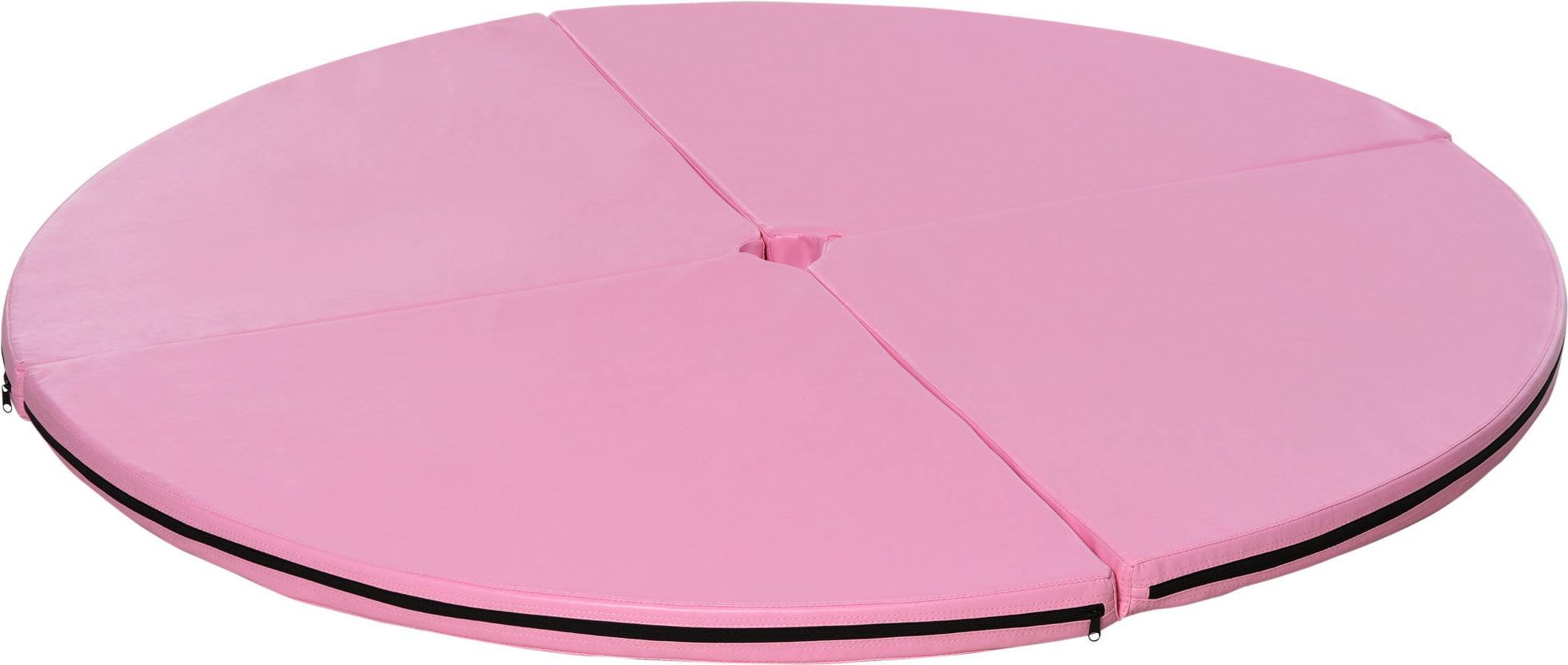 Tyk træningsmåtte Homcom 5 cm Tyk Rund Polermåtte Rosa L 150 cm
