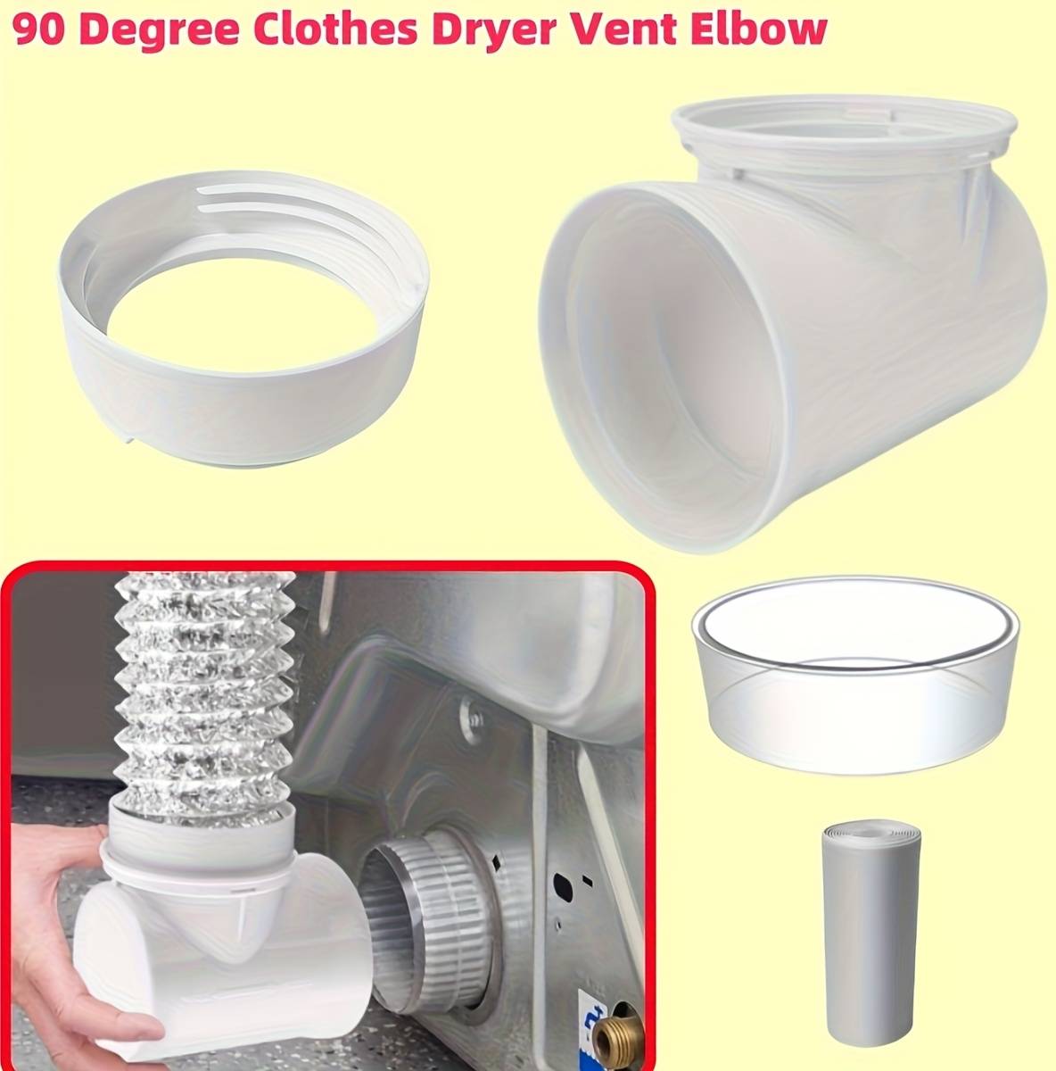 Vent dryer Temu Easy-Install 4-Inch Dryer Vent Kit