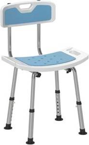 Light Blue Adjustable Shower Stool