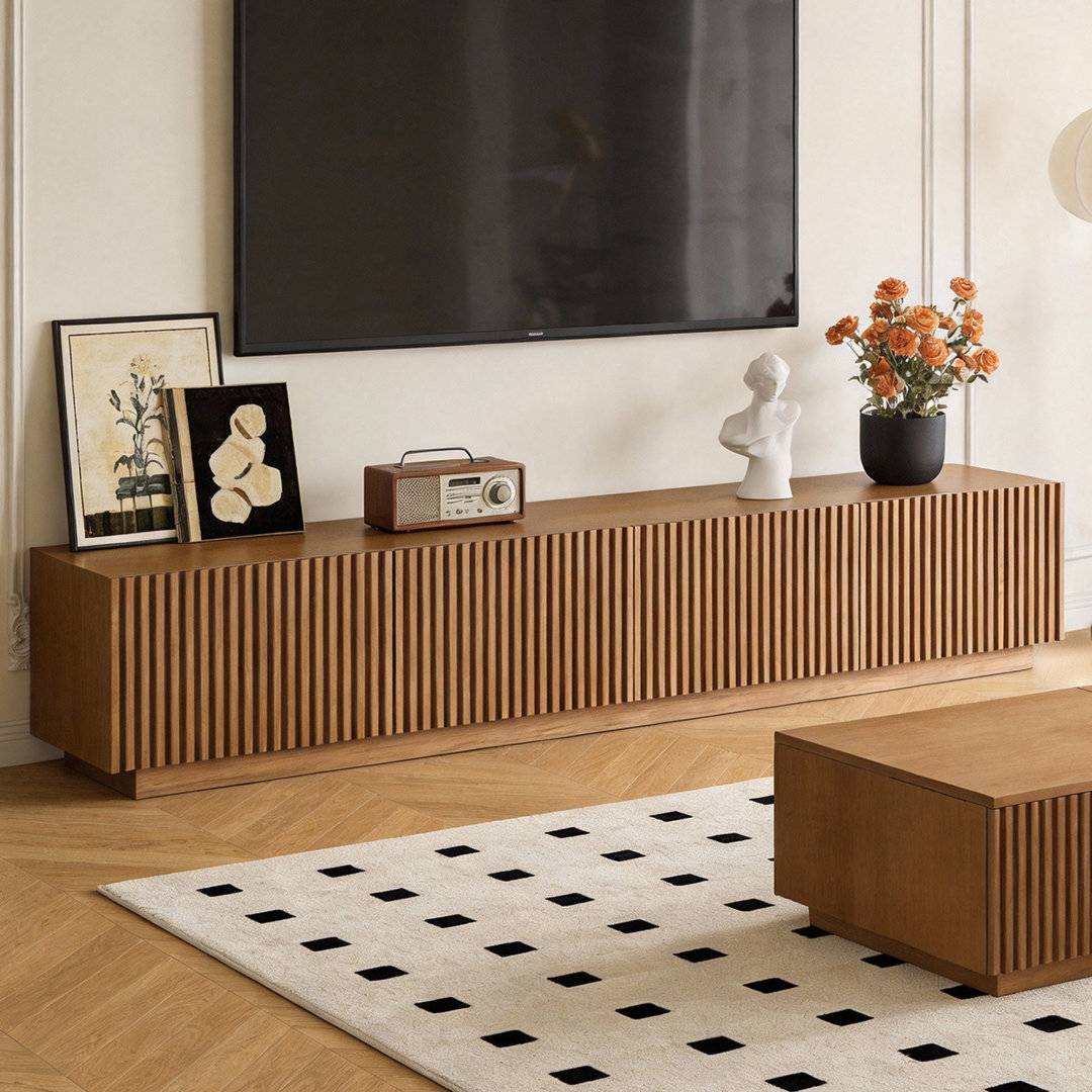 Union Rustic Media Unit With Cable Management TV Bench