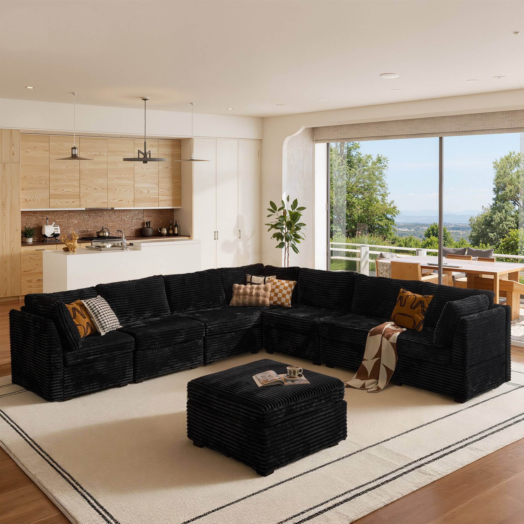Corner modular sectional sofa Toject 163.4 Inch Modular Sectional Couch Sofa