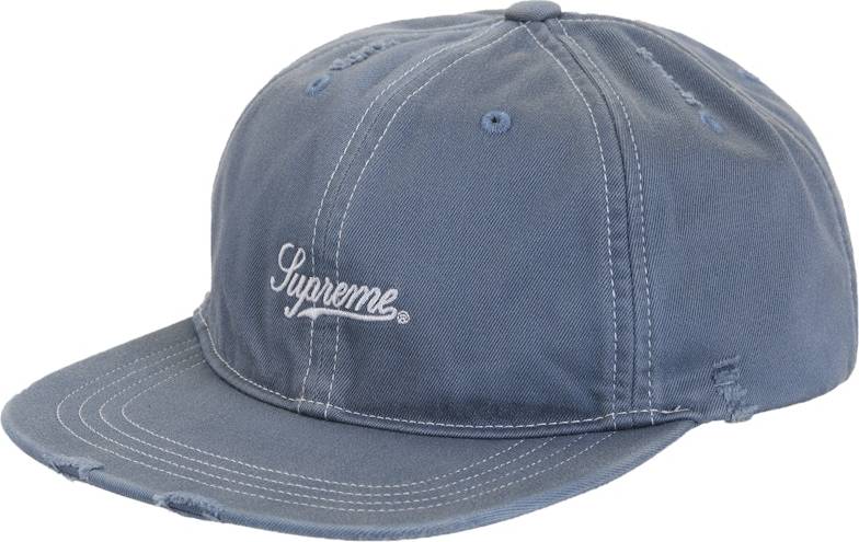 Supreme Distressed Script 6-Panel - Blue