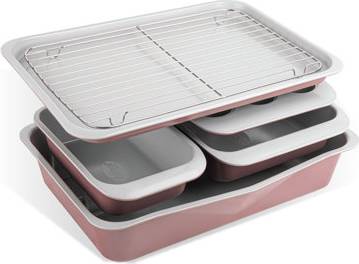 6 Piece Stackable Bakeware Set Purple