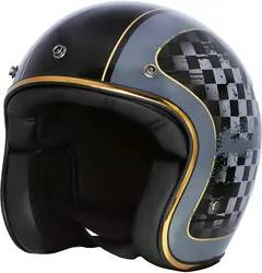 Merlin Blackbird Racer Jet Helmet - Racer Black