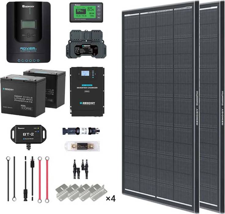 400w solar Renogy 2kWh 400W 12V Solar Panel System