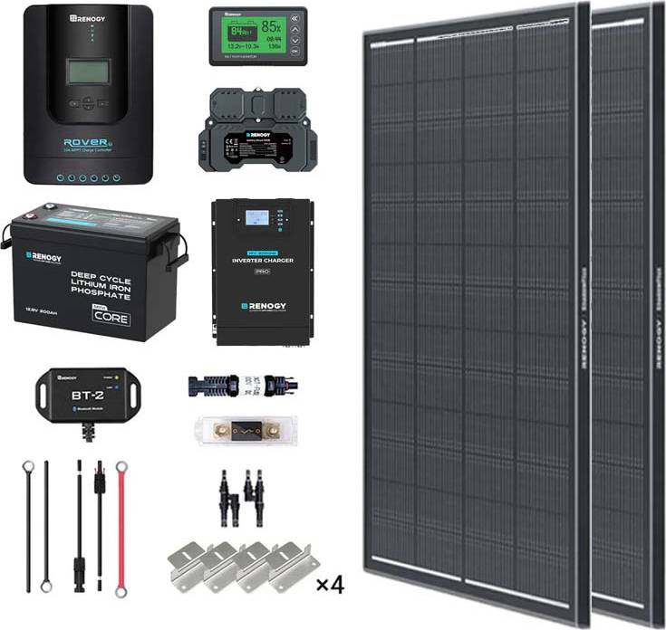 400w solar Renogy 2kWh 400W 12V Solar Panel System