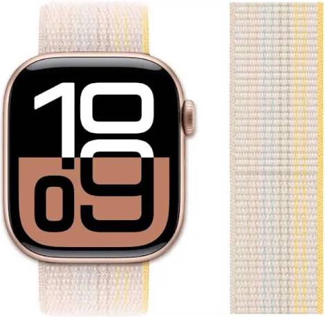 Apple watch 9 starlight Nylon Loop Armband Compatible Apple Watch